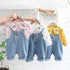 Spring and Autumn Girls Shirt Long Sleeve Set Two-Piece Set